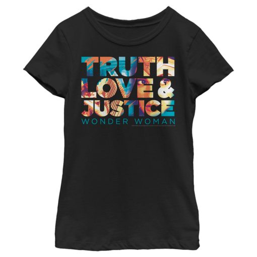 Girl’s Wonder Woman 1984 Truth Love Justice T-Shirt