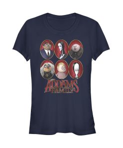 Junior’s Addams Family Portrait Panels T-Shirt