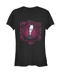 Junior’s Addams Family Wednesday I Am Smiling T-Shirt