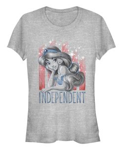 Junior’s Aladdin Fourth of July Jasmine Stripes T-Shirt