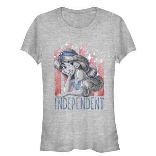 Junior’s Aladdin Fourth of July Jasmine Stripes T-Shirt