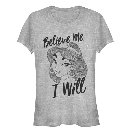 Junior’s Aladdin Jasmine Believe Me T-Shirt