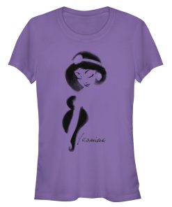 Junior’s Aladdin Jasmine Graffiti Print T-Shirt
