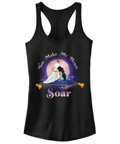 Junior’s Aladdin Jasmine Heart Soar Racerback Tank Top