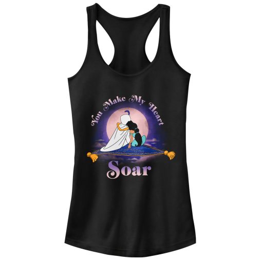 Junior’s Aladdin Jasmine Heart Soar Racerback Tank Top