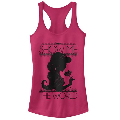 Junior’s Aladdin Jasmine Show Me the World Racerback Tank Top