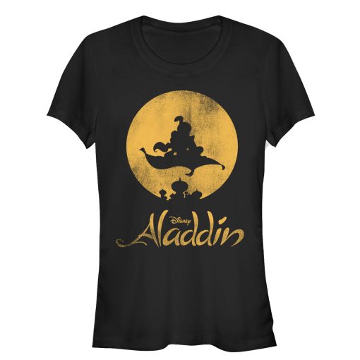 Junior’s Aladdin Magic Carpet Ride Silhouette T-Shirt