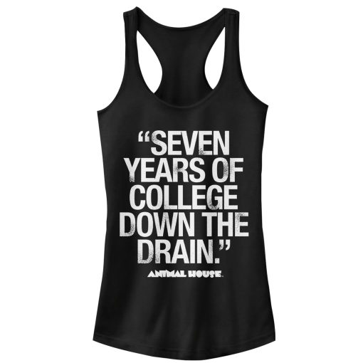 Junior’s Animal House Bluto 7 Years Quote Racerback Tank Top