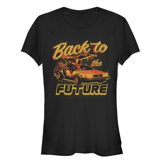 Junior’s Back to the Future DeLorean Schematic Print T-Shirt