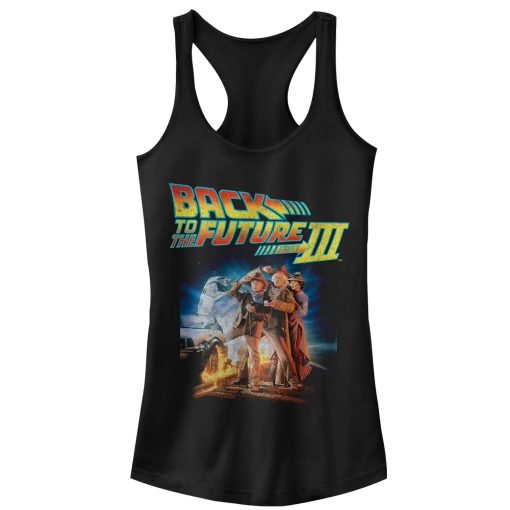 Junior’s Back to the Future Part 3 Character Pose Racerback Tank Top