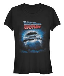 Junior’s Back to the Future Retro DeLorean Poster T-Shirt
