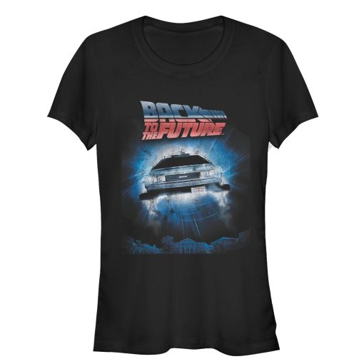 Junior’s Back to the Future Retro DeLorean Poster T-Shirt