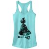 Junior’s Beauty and the Beast Belle Dream Big Floral Print Racerback Tank Top