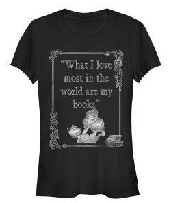 Junior’s Beauty and the Beast Belle Loves Books T-Shirt