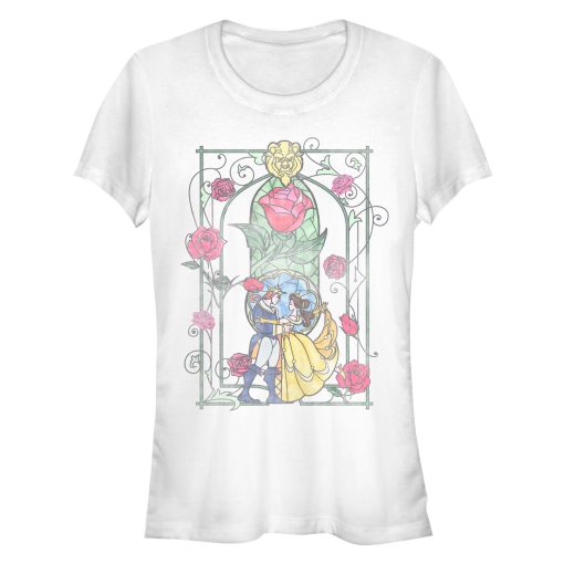 Junior’s Beauty and the Beast Classic Love Stained Glass T-Shirt