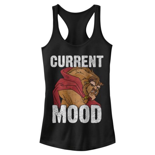 Junior’s Beauty and the Beast Current Mood Racerback Tank Top