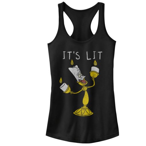 Junior’s Beauty and the Beast Lumiere It’s Lit Racerback Tank Top