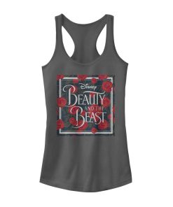 Junior’s Beauty and the Beast Rose Logo Racerback Tank Top