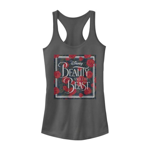 Junior’s Beauty and the Beast Rose Logo Racerback Tank Top