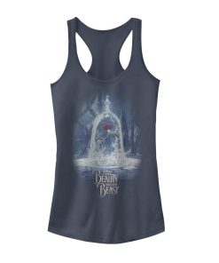 Junior’s Beauty and the Beast Rose Poster Racerback Tank Top