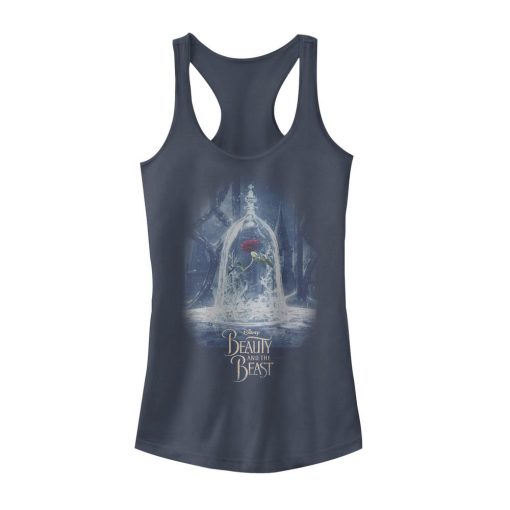 Junior’s Beauty and the Beast Rose Poster Racerback Tank Top