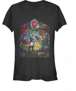 Junior’s Beauty and the Beast Stained Glass T-Shirt