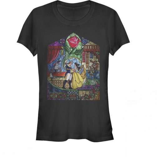 Junior’s Beauty and the Beast Stained Glass T-Shirt