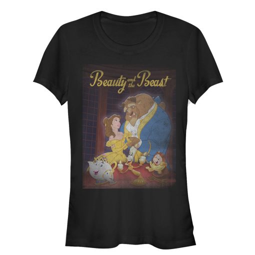 Junior’s Beauty and the Beast Vintage Poster T-Shirt