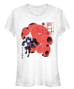 Junior’s Big Hero 6 Partner Spray Paint Print T-Shirt