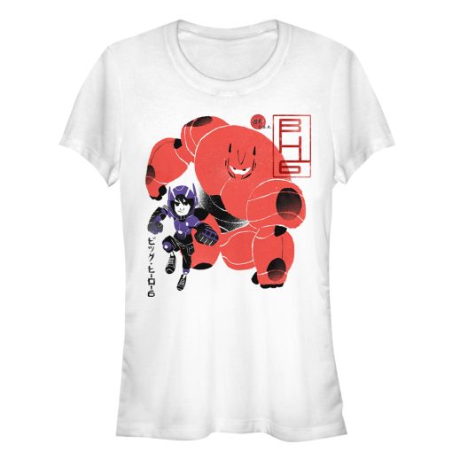 Junior’s Big Hero 6 Partner Spray Paint Print T-Shirt