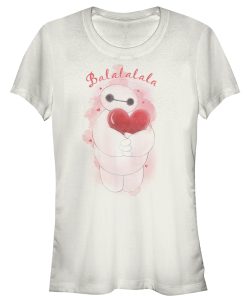 Junior’s Big Hero 6 Valentine Baymax Heart Hug T-Shirt