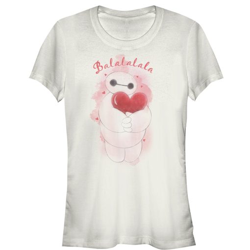 Junior’s Big Hero 6 Valentine Baymax Heart Hug T-Shirt