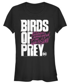 Junior’s Birds of Prey Bold Text Logo T-Shirt