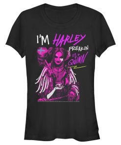 Junior’s Birds of Prey Harley Freakin’ Quinn Cartoon T-Shirt