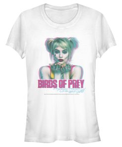 Junior’s Birds of Prey Harley Quinn Blur T-Shirt