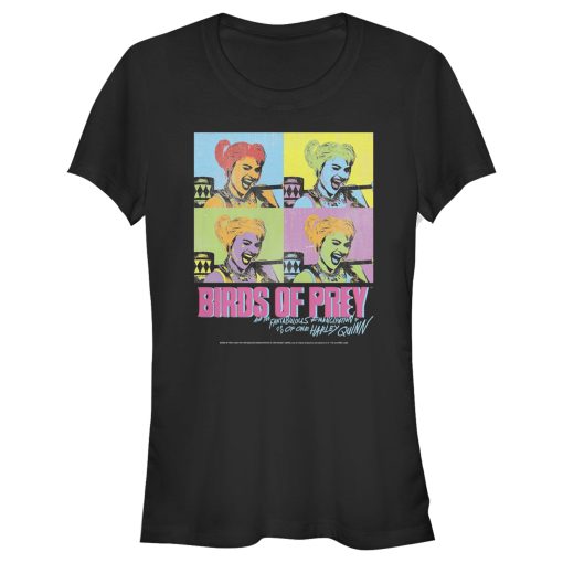 Junior’s Birds of Prey Harley Quinn Pop Art T-Shirt