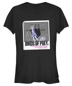 Junior’s Birds of Prey Harley Quinn Shattered Polaroid T-Shirt