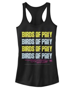 Junior’s Birds of Prey Logo Stack Racerback Tank Top