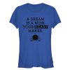 Junior’s Cinderella A Dream Is a Wish Your Heart Makes T-Shirt