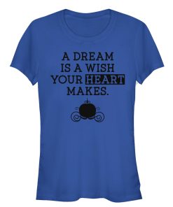 Junior’s Cinderella A Dream Is a Wish Your Heart Makes T-Shirt
