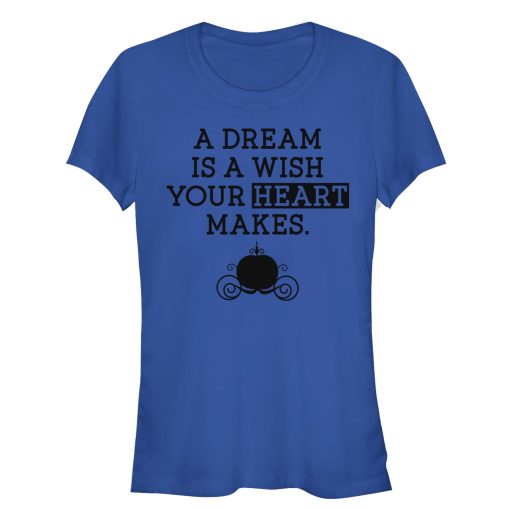 Junior’s Cinderella A Dream Is a Wish Your Heart Makes T-Shirt