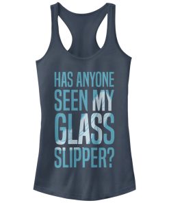 Junior’s Cinderella Glass Slipper Racerback Tank Top