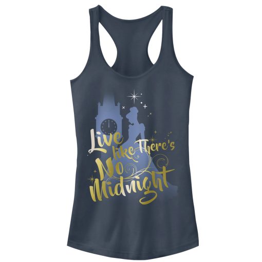 Junior’s Cinderella Live Like No Midnight Racerback Tank Top