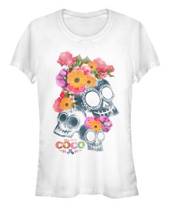 Junior’s Coco Floral Skeletons T-Shirt