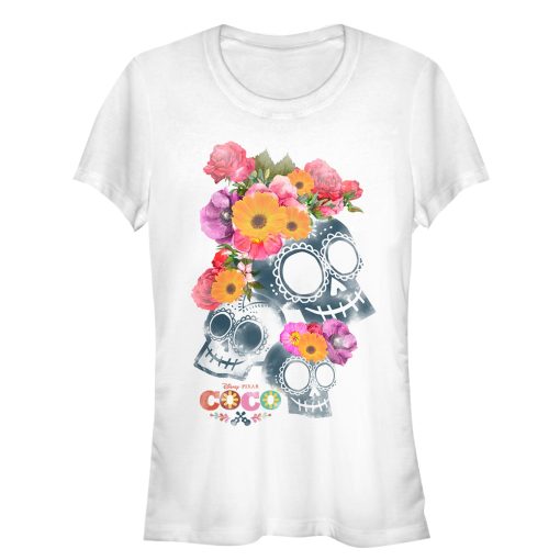 Junior’s Coco Floral Skeletons T-Shirt