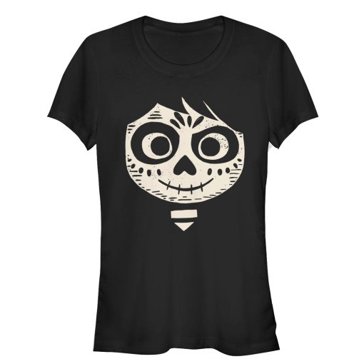 Junior’s Coco Miguel Skeleton Face T-Shirt