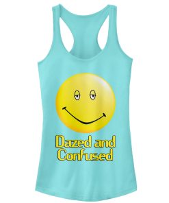 Junior’s Dazed and Confused Big Smiley Logo Racerback Tank Top