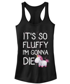 Junior’s Despicable Me Agnes Fluffy Unicorn Spots Racerback Tank Top