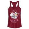 Junior’s Despicable Me Christmas Minions Have A Fluffy Day Unicorn Racerback Tank Top