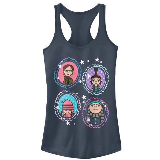 Junior’s Despicable Me Family Portrait Racerback Tank Top